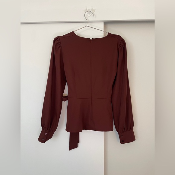 Aritzia Babaton Bello Work Long Sleeve Blouse Top Shirt Size Small - Picture 3 of 9